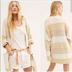 FREE PEOPLE “grains combo Southport beach” cardigan